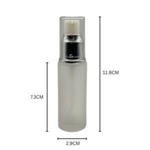 30ml Frosted Glass Bottle With Pump 10 pcs