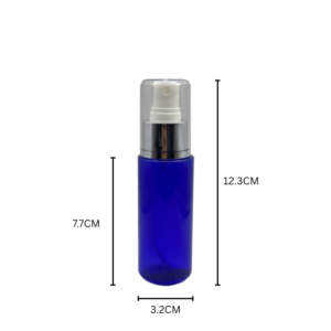 60ml Cobalt Blue Transparent Bottle With Spray 5 pcs