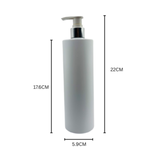 450ml Opaque White Slim Pump Bottle 5 pcs