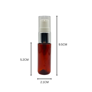 15ml Transparent Amber Pump Bottle 10 Pcs