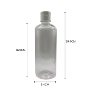 500ml Transparent Round Cylinder Bottle 5 Pcs