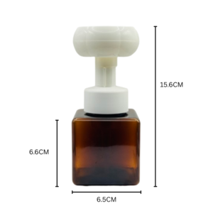 280ml Amber Foam Pump Bottle (White) 5 Pcs